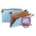 Smead FasTab Hanging Pressboard Folder, Blue - Size Legal - 6 Section SMD65165